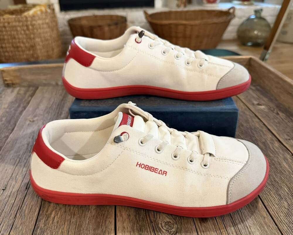 HOBIBEAR Orchid Barefoot Shoes Men’s 10 Women’s 11 White Red EU43 GST0071S